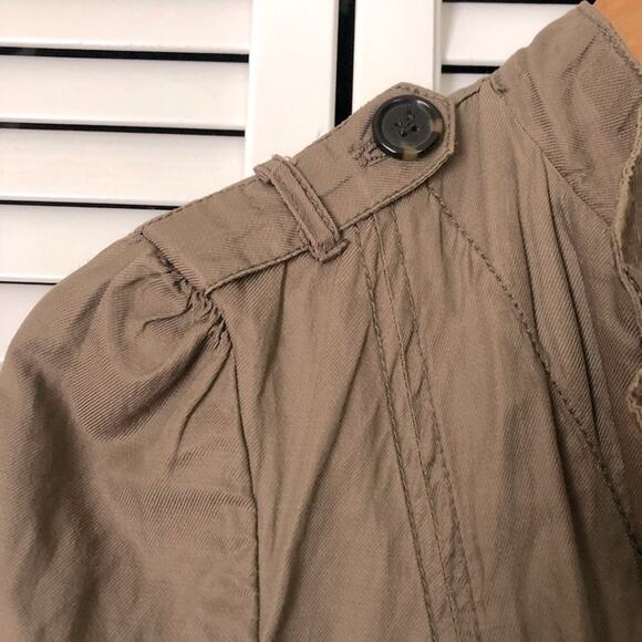 ZARA Jacket Women’s Small Army Green Utility Lightweight Boho Parachute Cargo - Picture 4 of 7